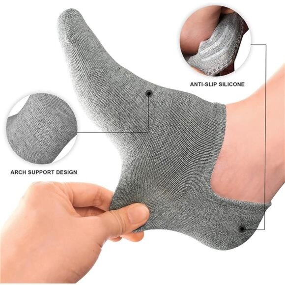 Women Low Socks Non Slip Flat Boat Line 4/8 Pairs - Picture 3 of 8